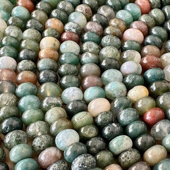 Handmade Other - 8mm Indian Agate Bead Strand - Rondelle